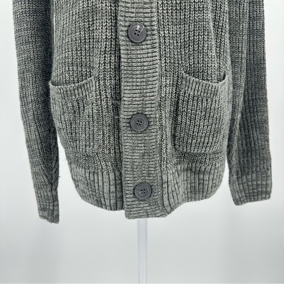 Carbon Long Sleeve Grey Cardigan Sweater Size Small - Picture 5 of 12